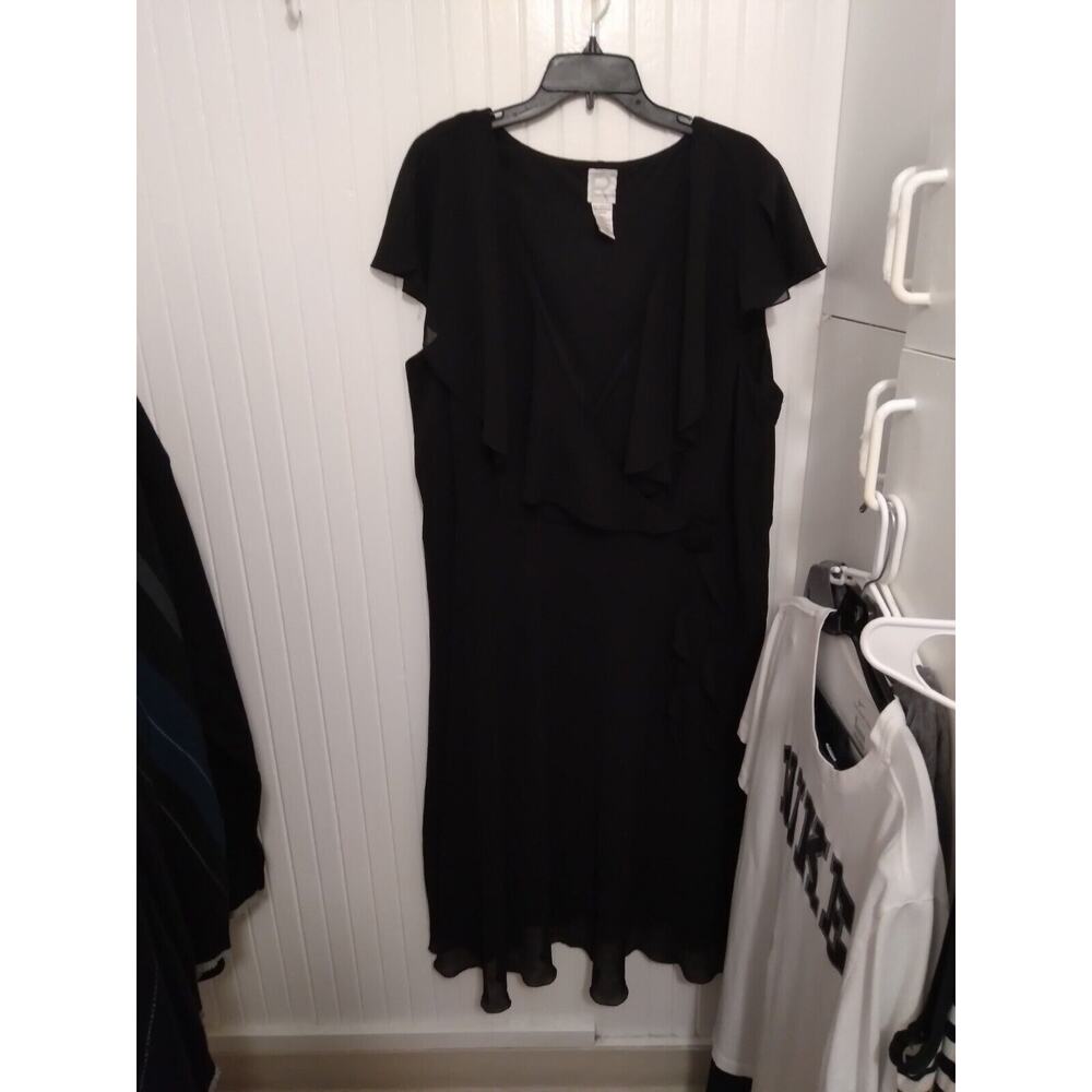 Roamans 26w Black Formal Dress